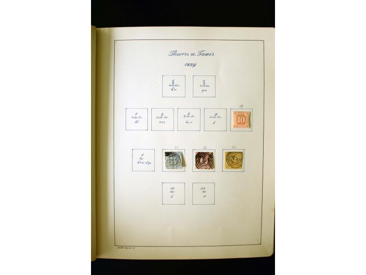 1850/1958, postfrische, ungebrauchte und gestempelte Sammlung mit u.a. Dt. Reich Bl.1, Bl.3 auf Brief etc.; 2 Alben