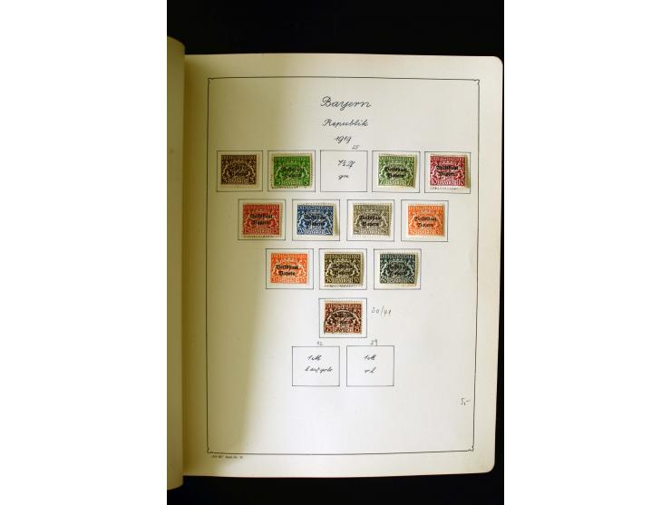 1850/1958, postfrische, ungebrauchte und gestempelte Sammlung mit u.a. Dt. Reich Bl.1, Bl.3 auf Brief etc.; 2 Alben