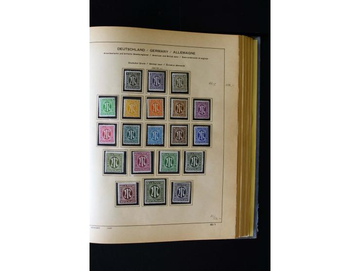 1850/1958, postfrische, ungebrauchte und gestempelte Sammlung mit u.a. Dt. Reich Bl.1, Bl.3 auf Brief etc.; 2 Alben
