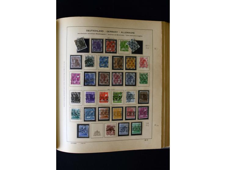 1850/1958, postfrische, ungebrauchte und gestempelte Sammlung mit u.a. Dt. Reich Bl.1, Bl.3 auf Brief etc.; 2 Alben