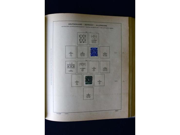 1850/1958, postfrische, ungebrauchte und gestempelte Sammlung mit u.a. Dt. Reich Bl.1, Bl.3 auf Brief etc.; 2 Alben