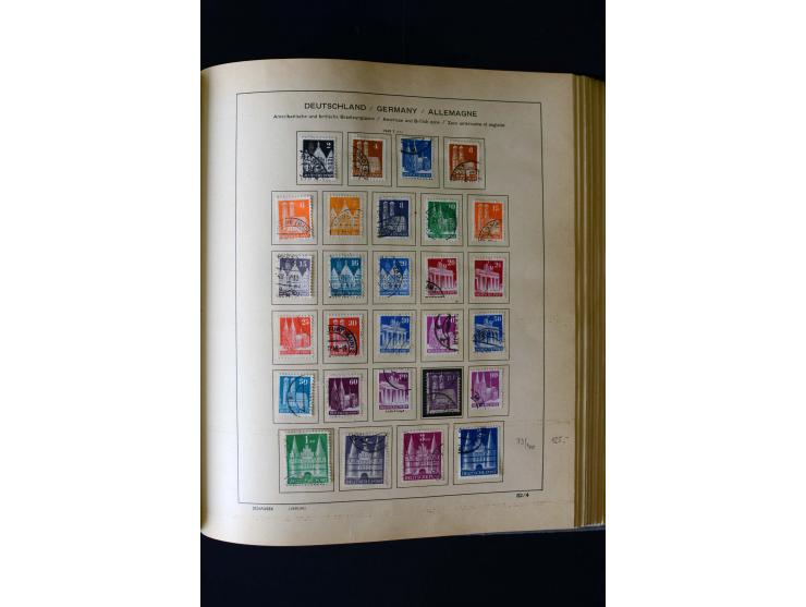 1850/1958, postfrische, ungebrauchte und gestempelte Sammlung mit u.a. Dt. Reich Bl.1, Bl.3 auf Brief etc.; 2 Alben
