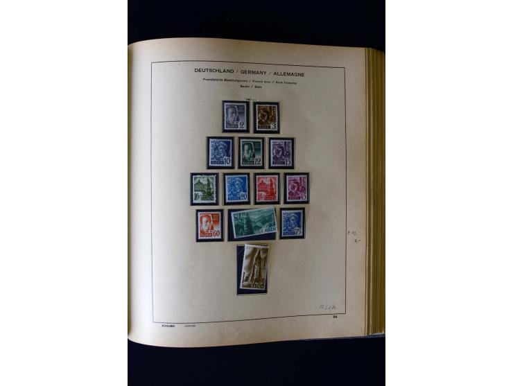 1850/1958, postfrische, ungebrauchte und gestempelte Sammlung mit u.a. Dt. Reich Bl.1, Bl.3 auf Brief etc.; 2 Alben