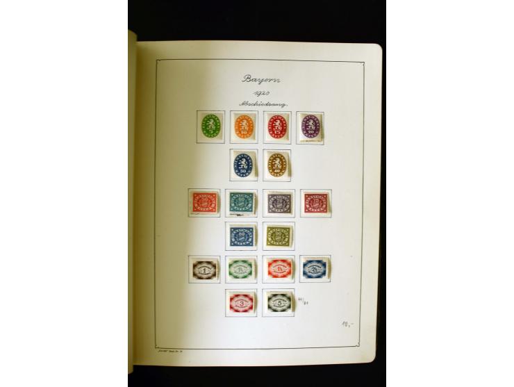 1850/1958, postfrische, ungebrauchte und gestempelte Sammlung mit u.a. Dt. Reich Bl.1, Bl.3 auf Brief etc.; 2 Alben