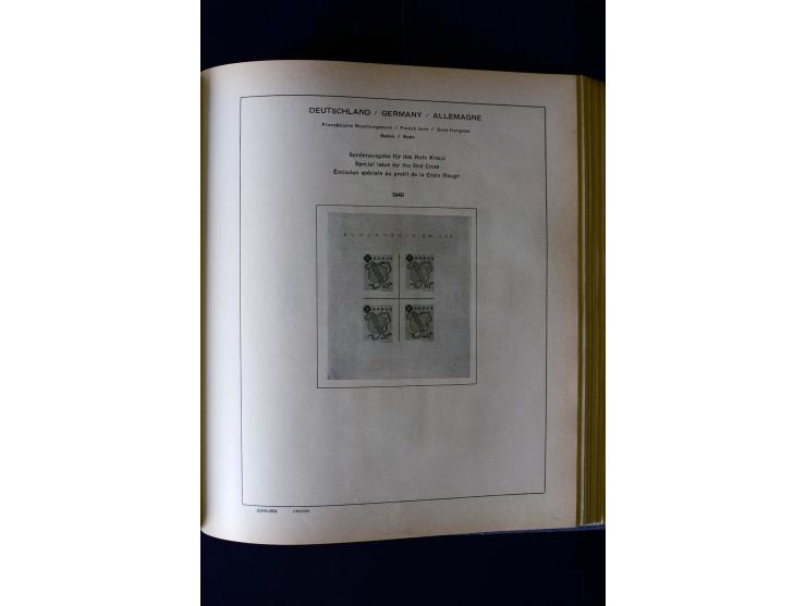 1850/1958, postfrische, ungebrauchte und gestempelte Sammlung mit u.a. Dt. Reich Bl.1, Bl.3 auf Brief etc.; 2 Alben