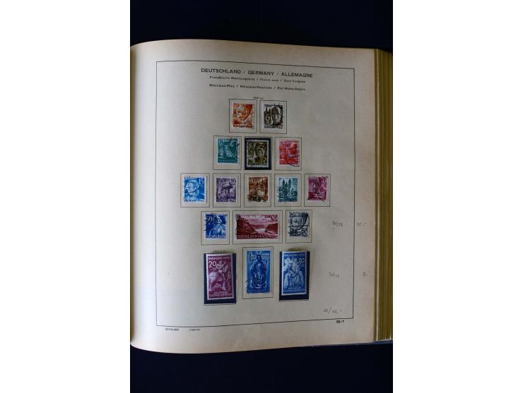 1850/1958, postfrische, ungebrauchte und gestempelte Sammlung mit u.a. Dt. Reich Bl.1, Bl.3 auf Brief etc.; 2 Alben