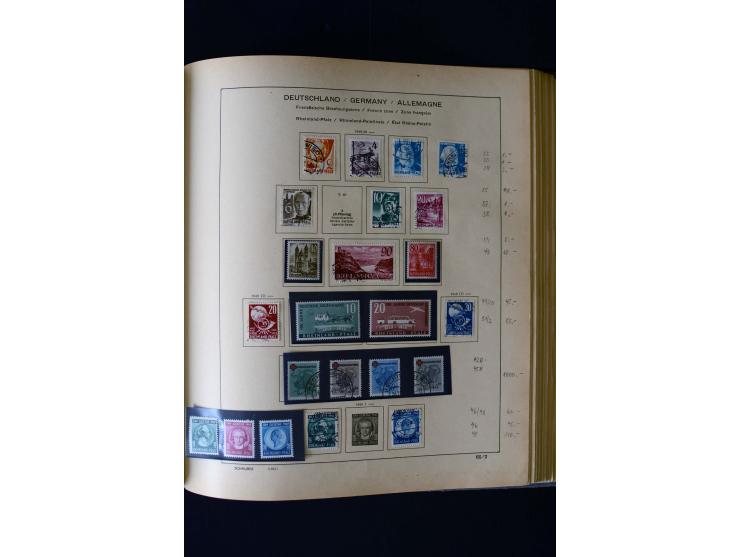 1850/1958, postfrische, ungebrauchte und gestempelte Sammlung mit u.a. Dt. Reich Bl.1, Bl.3 auf Brief etc.; 2 Alben