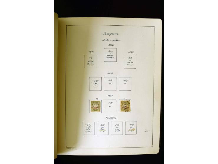 1850/1958, postfrische, ungebrauchte und gestempelte Sammlung mit u.a. Dt. Reich Bl.1, Bl.3 auf Brief etc.; 2 Alben