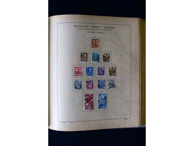 1850/1958, postfrische, ungebrauchte und gestempelte Sammlung mit u.a. Dt. Reich Bl.1, Bl.3 auf Brief etc.; 2 Alben