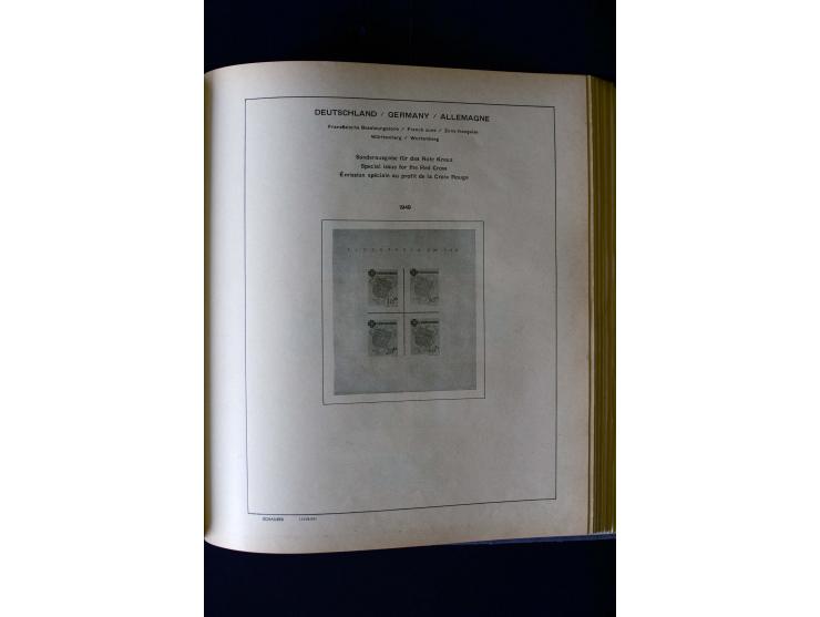 1850/1958, postfrische, ungebrauchte und gestempelte Sammlung mit u.a. Dt. Reich Bl.1, Bl.3 auf Brief etc.; 2 Alben
