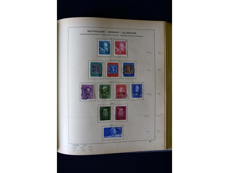 1850/1958, postfrische, ungebrauchte und gestempelte Sammlung mit u.a. Dt. Reich Bl.1, Bl.3 auf Brief etc.; 2 Alben