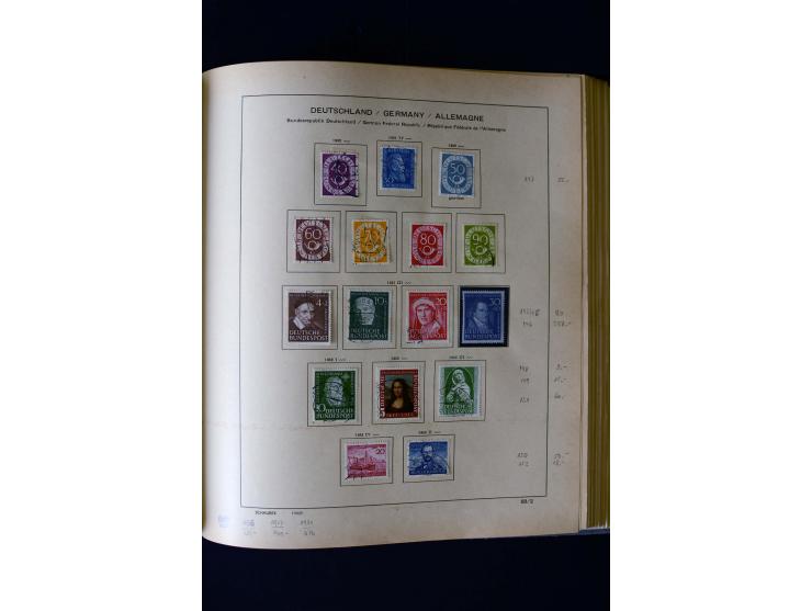 1850/1958, postfrische, ungebrauchte und gestempelte Sammlung mit u.a. Dt. Reich Bl.1, Bl.3 auf Brief etc.; 2 Alben