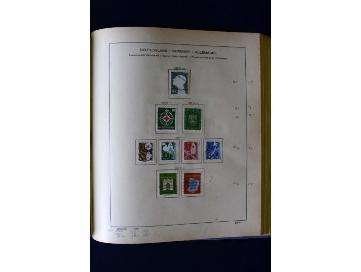 1850/1958, postfrische, ungebrauchte und gestempelte Sammlung mit u.a. Dt. Reich Bl.1, Bl.3 auf Brief etc.; 2 Alben
