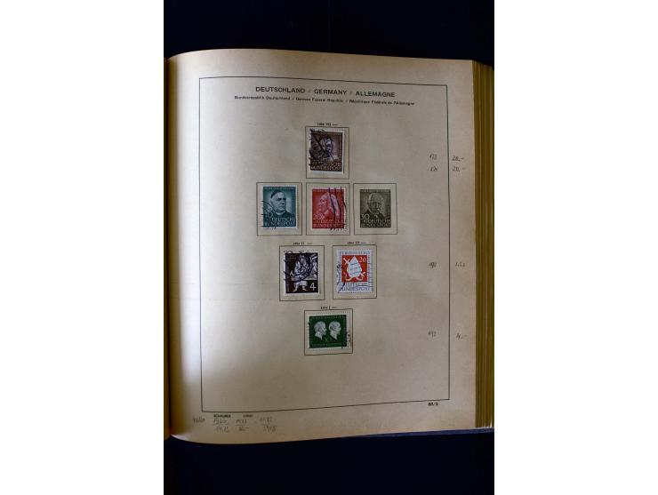 1850/1958, postfrische, ungebrauchte und gestempelte Sammlung mit u.a. Dt. Reich Bl.1, Bl.3 auf Brief etc.; 2 Alben