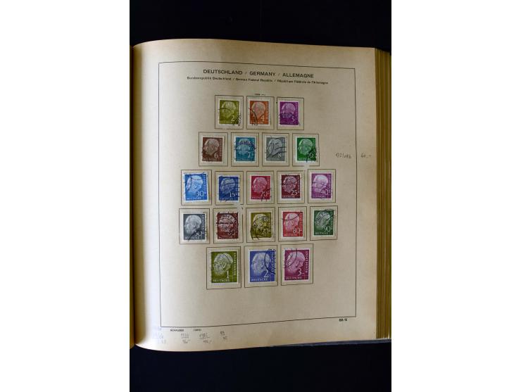 1850/1958, postfrische, ungebrauchte und gestempelte Sammlung mit u.a. Dt. Reich Bl.1, Bl.3 auf Brief etc.; 2 Alben