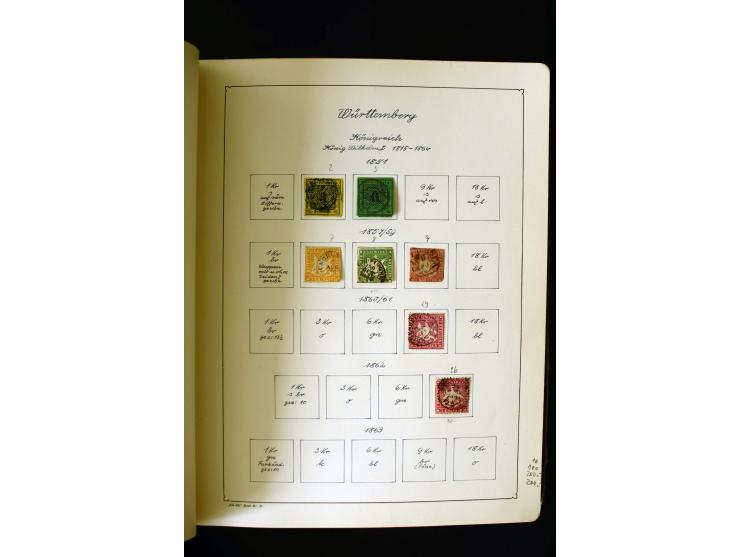 1850/1958, postfrische, ungebrauchte und gestempelte Sammlung mit u.a. Dt. Reich Bl.1, Bl.3 auf Brief etc.; 2 Alben
