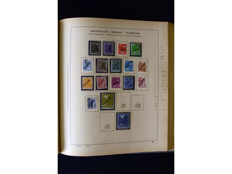 1850/1958, postfrische, ungebrauchte und gestempelte Sammlung mit u.a. Dt. Reich Bl.1, Bl.3 auf Brief etc.; 2 Alben