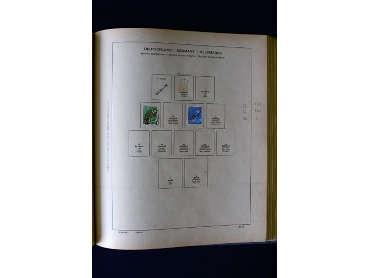 1850/1958, postfrische, ungebrauchte und gestempelte Sammlung mit u.a. Dt. Reich Bl.1, Bl.3 auf Brief etc.; 2 Alben