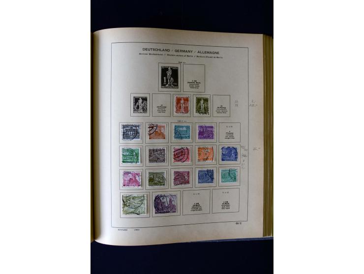 1850/1958, postfrische, ungebrauchte und gestempelte Sammlung mit u.a. Dt. Reich Bl.1, Bl.3 auf Brief etc.; 2 Alben