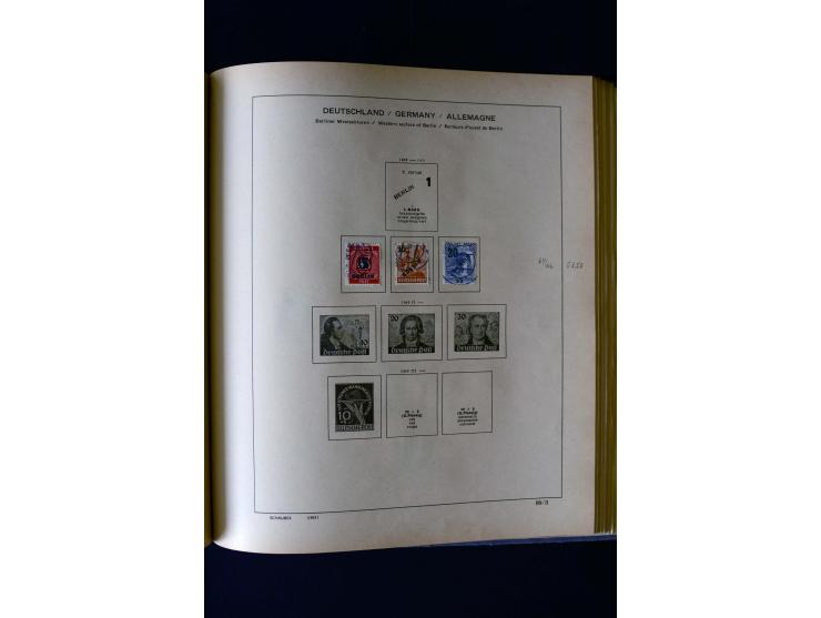 1850/1958, postfrische, ungebrauchte und gestempelte Sammlung mit u.a. Dt. Reich Bl.1, Bl.3 auf Brief etc.; 2 Alben