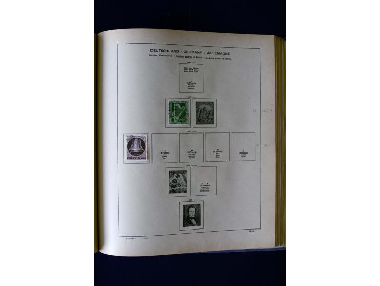 1850/1958, postfrische, ungebrauchte und gestempelte Sammlung mit u.a. Dt. Reich Bl.1, Bl.3 auf Brief etc.; 2 Alben