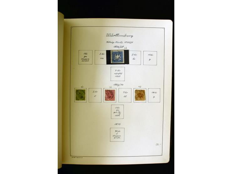 1850/1958, postfrische, ungebrauchte und gestempelte Sammlung mit u.a. Dt. Reich Bl.1, Bl.3 auf Brief etc.; 2 Alben