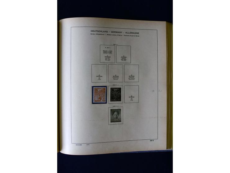 1850/1958, postfrische, ungebrauchte und gestempelte Sammlung mit u.a. Dt. Reich Bl.1, Bl.3 auf Brief etc.; 2 Alben