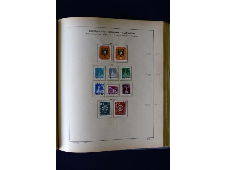 1850/1958, postfrische, ungebrauchte und gestempelte Sammlung mit u.a. Dt. Reich Bl.1, Bl.3 auf Brief etc.; 2 Alben