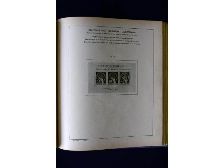 1850/1958, postfrische, ungebrauchte und gestempelte Sammlung mit u.a. Dt. Reich Bl.1, Bl.3 auf Brief etc.; 2 Alben