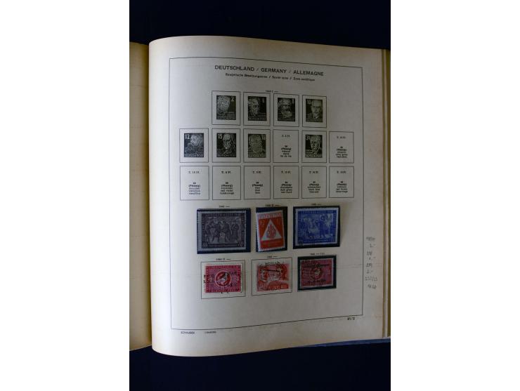 1850/1958, postfrische, ungebrauchte und gestempelte Sammlung mit u.a. Dt. Reich Bl.1, Bl.3 auf Brief etc.; 2 Alben