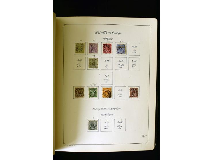 1850/1958, postfrische, ungebrauchte und gestempelte Sammlung mit u.a. Dt. Reich Bl.1, Bl.3 auf Brief etc.; 2 Alben