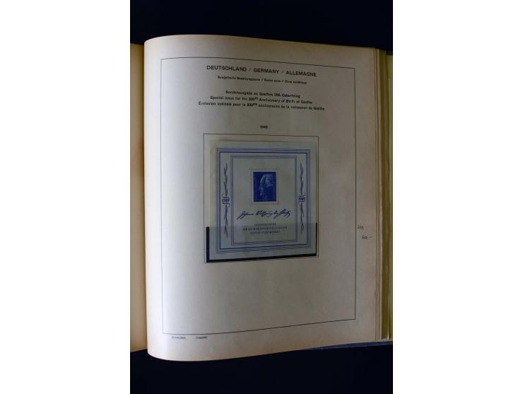 1850/1958, postfrische, ungebrauchte und gestempelte Sammlung mit u.a. Dt. Reich Bl.1, Bl.3 auf Brief etc.; 2 Alben