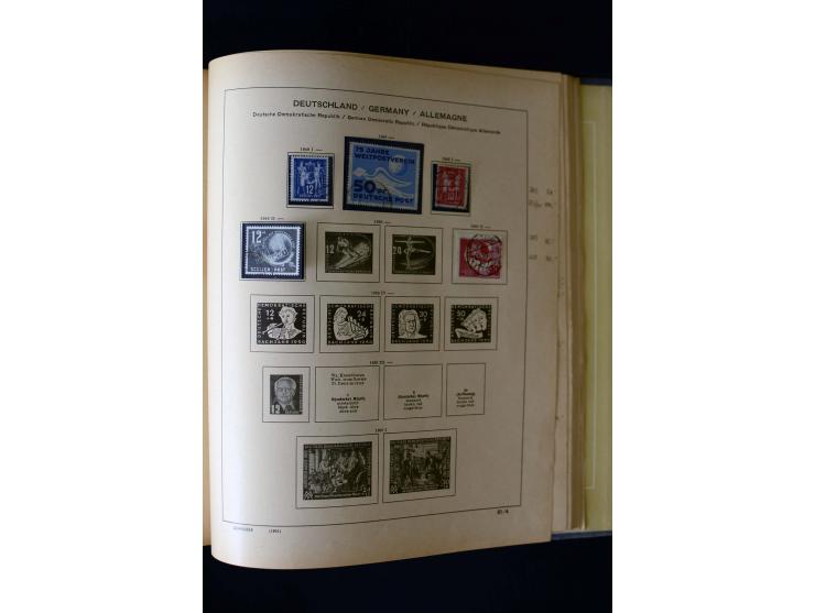 1850/1958, postfrische, ungebrauchte und gestempelte Sammlung mit u.a. Dt. Reich Bl.1, Bl.3 auf Brief etc.; 2 Alben