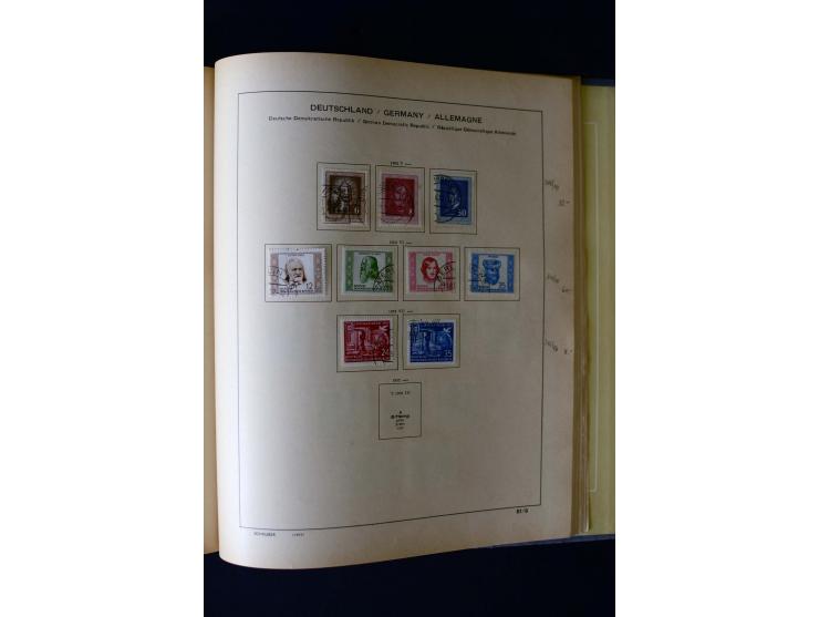 1850/1958, postfrische, ungebrauchte und gestempelte Sammlung mit u.a. Dt. Reich Bl.1, Bl.3 auf Brief etc.; 2 Alben