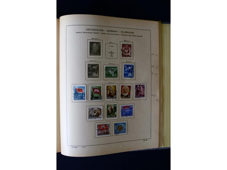 1850/1958, postfrische, ungebrauchte und gestempelte Sammlung mit u.a. Dt. Reich Bl.1, Bl.3 auf Brief etc.; 2 Alben