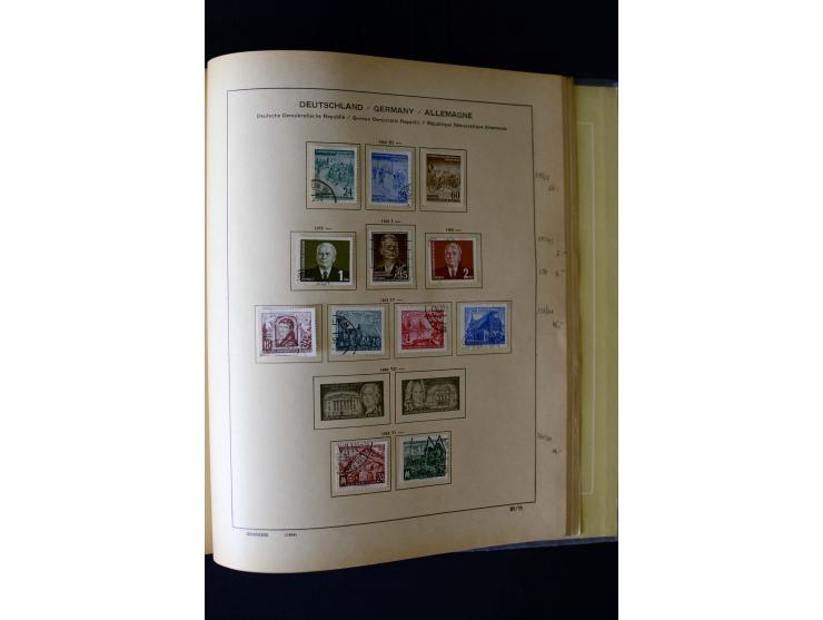 1850/1958, postfrische, ungebrauchte und gestempelte Sammlung mit u.a. Dt. Reich Bl.1, Bl.3 auf Brief etc.; 2 Alben