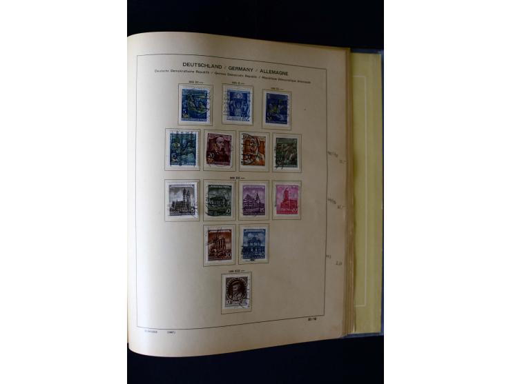 1850/1958, postfrische, ungebrauchte und gestempelte Sammlung mit u.a. Dt. Reich Bl.1, Bl.3 auf Brief etc.; 2 Alben
