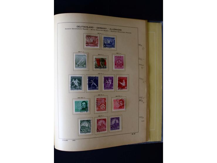 1850/1958, postfrische, ungebrauchte und gestempelte Sammlung mit u.a. Dt. Reich Bl.1, Bl.3 auf Brief etc.; 2 Alben