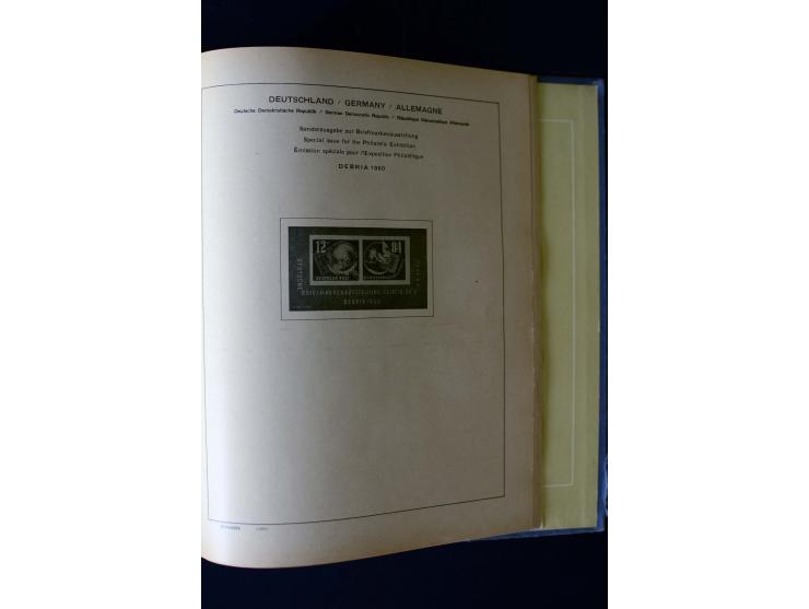 1850/1958, postfrische, ungebrauchte und gestempelte Sammlung mit u.a. Dt. Reich Bl.1, Bl.3 auf Brief etc.; 2 Alben
