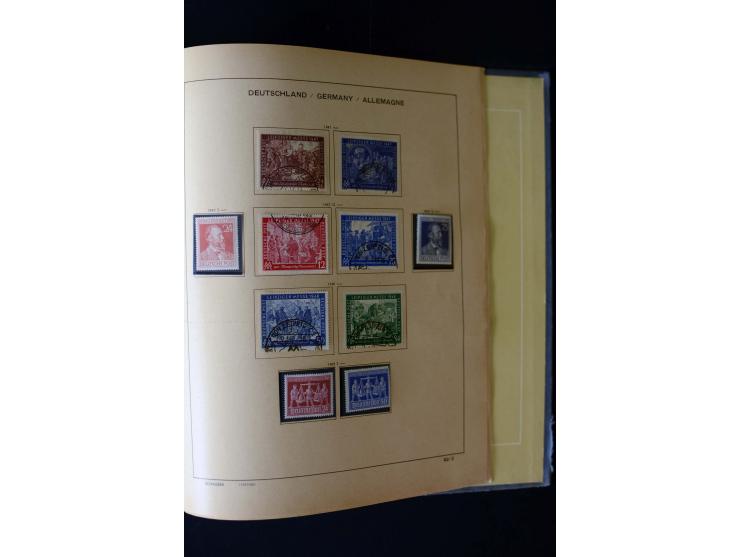 1850/1958, postfrische, ungebrauchte und gestempelte Sammlung mit u.a. Dt. Reich Bl.1, Bl.3 auf Brief etc.; 2 Alben
