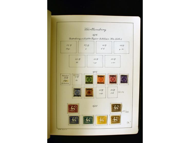 1850/1958, postfrische, ungebrauchte und gestempelte Sammlung mit u.a. Dt. Reich Bl.1, Bl.3 auf Brief etc.; 2 Alben