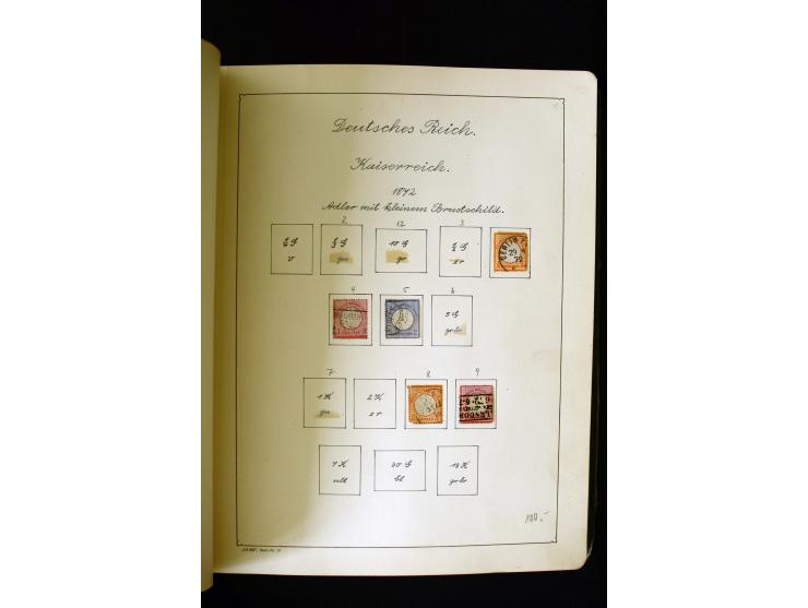 1850/1958, postfrische, ungebrauchte und gestempelte Sammlung mit u.a. Dt. Reich Bl.1, Bl.3 auf Brief etc.; 2 Alben