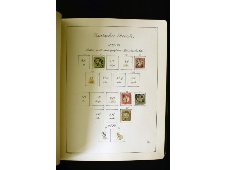 1850/1958, postfrische, ungebrauchte und gestempelte Sammlung mit u.a. Dt. Reich Bl.1, Bl.3 auf Brief etc.; 2 Alben