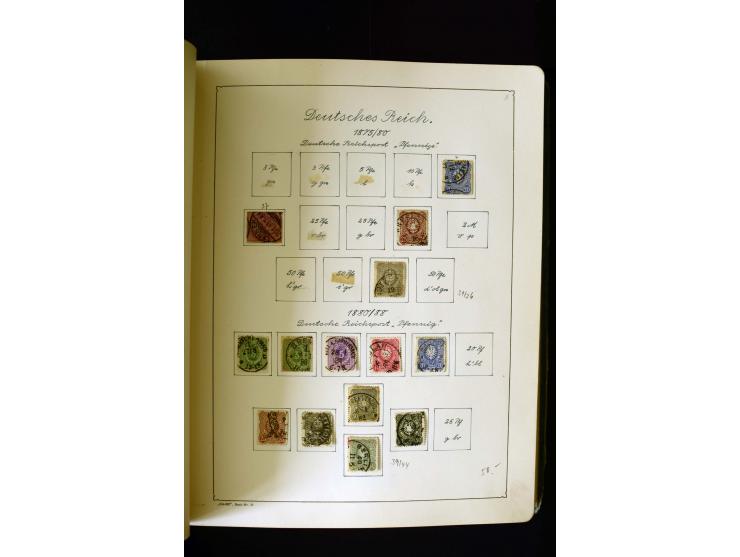 1850/1958, postfrische, ungebrauchte und gestempelte Sammlung mit u.a. Dt. Reich Bl.1, Bl.3 auf Brief etc.; 2 Alben