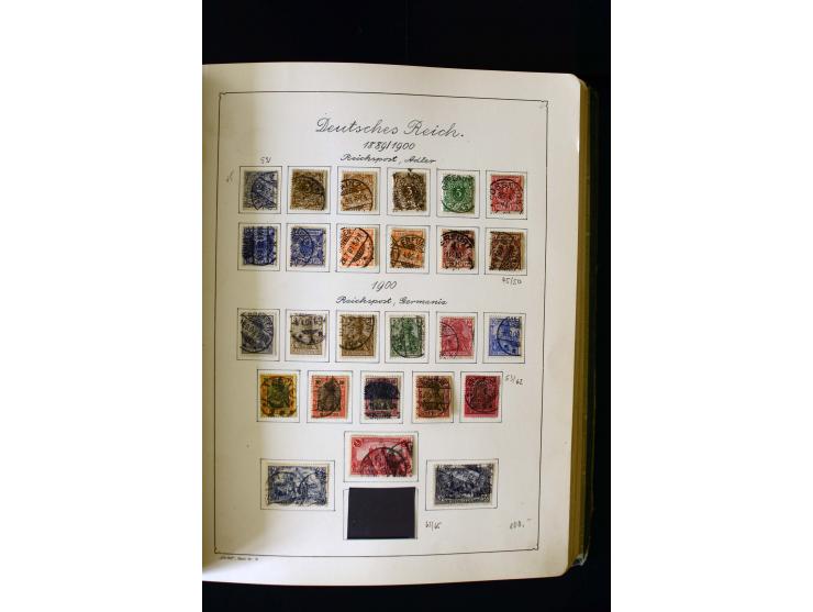 1850/1958, postfrische, ungebrauchte und gestempelte Sammlung mit u.a. Dt. Reich Bl.1, Bl.3 auf Brief etc.; 2 Alben