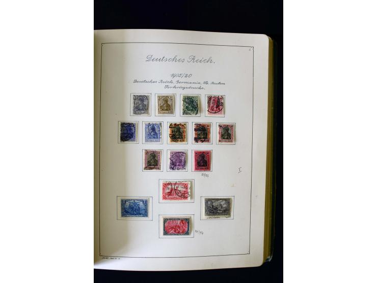 1850/1958, postfrische, ungebrauchte und gestempelte Sammlung mit u.a. Dt. Reich Bl.1, Bl.3 auf Brief etc.; 2 Alben