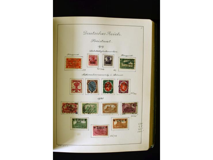 1850/1958, postfrische, ungebrauchte und gestempelte Sammlung mit u.a. Dt. Reich Bl.1, Bl.3 auf Brief etc.; 2 Alben