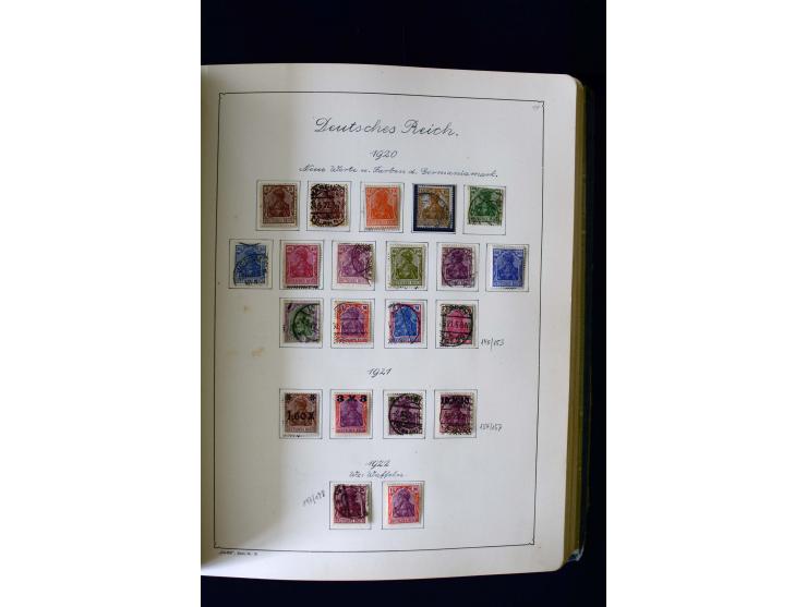 1850/1958, postfrische, ungebrauchte und gestempelte Sammlung mit u.a. Dt. Reich Bl.1, Bl.3 auf Brief etc.; 2 Alben