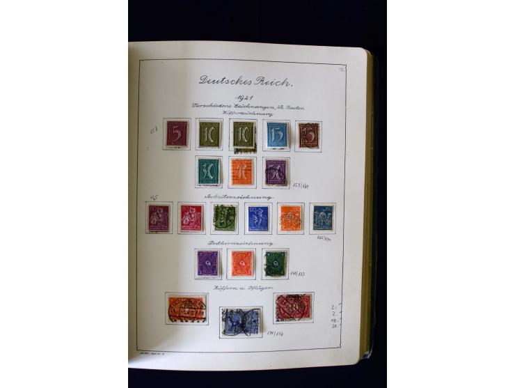 1850/1958, postfrische, ungebrauchte und gestempelte Sammlung mit u.a. Dt. Reich Bl.1, Bl.3 auf Brief etc.; 2 Alben