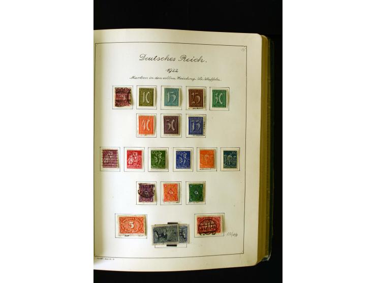 1850/1958, postfrische, ungebrauchte und gestempelte Sammlung mit u.a. Dt. Reich Bl.1, Bl.3 auf Brief etc.; 2 Alben
